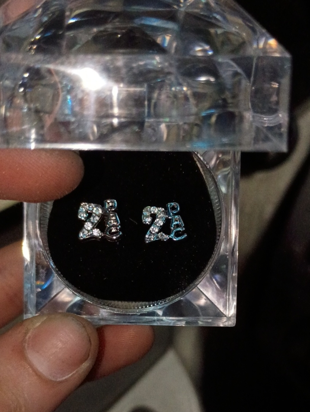 2Pac Sterling Silver Stud Earrings